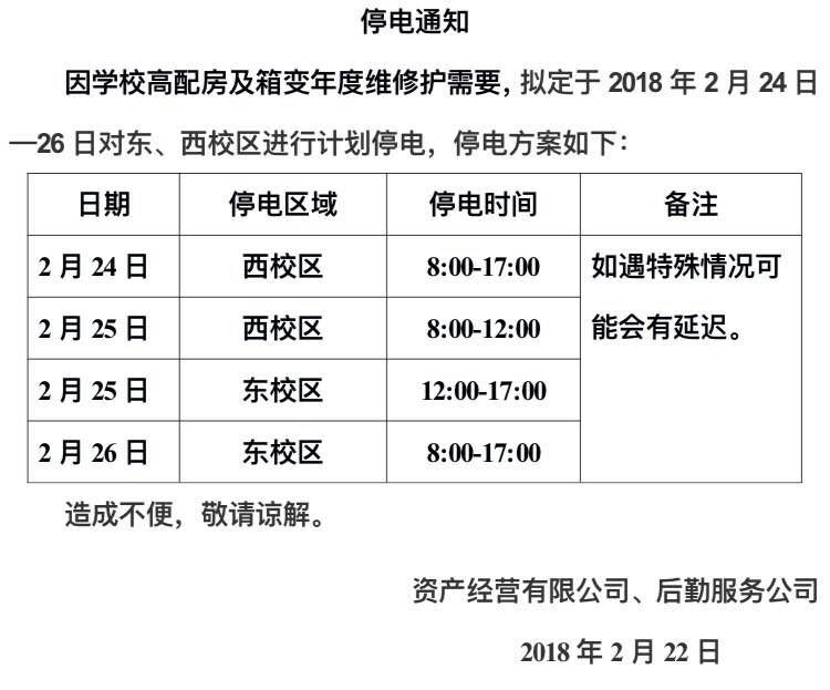 庐阳区最新停电通知，提前了解安排，做好准备应对