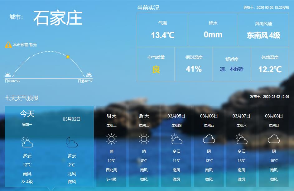 王石社区天气预报更新通知